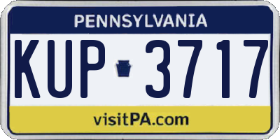 PA license plate KUP3717