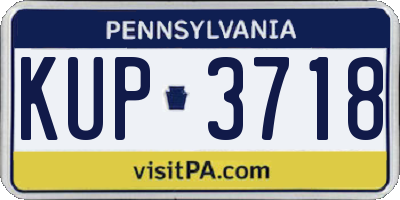PA license plate KUP3718