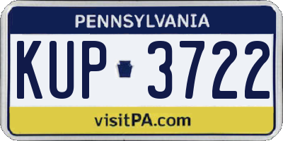 PA license plate KUP3722
