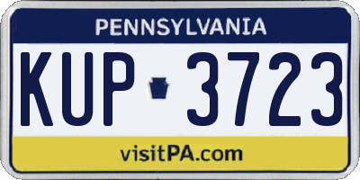 PA license plate KUP3723
