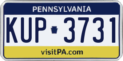 PA license plate KUP3731