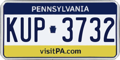 PA license plate KUP3732