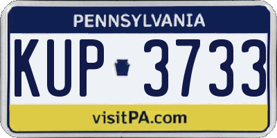 PA license plate KUP3733