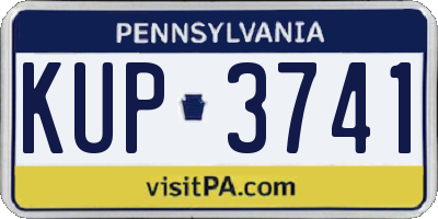 PA license plate KUP3741