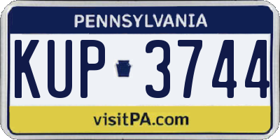 PA license plate KUP3744
