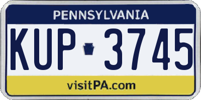 PA license plate KUP3745