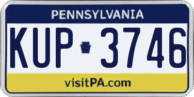 PA license plate KUP3746