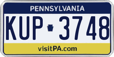 PA license plate KUP3748