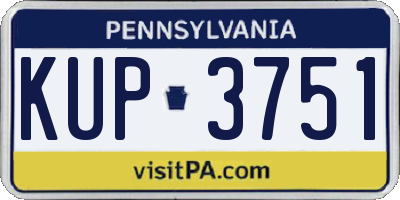 PA license plate KUP3751