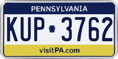 PA license plate KUP3762