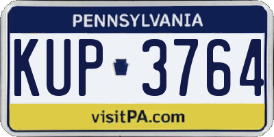 PA license plate KUP3764