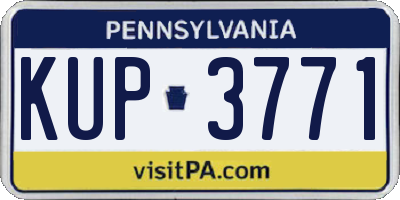 PA license plate KUP3771