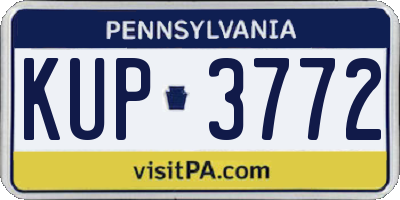 PA license plate KUP3772