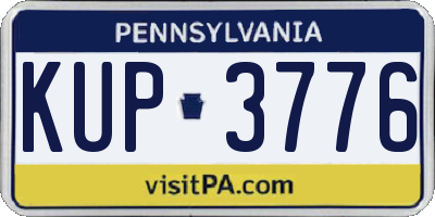 PA license plate KUP3776