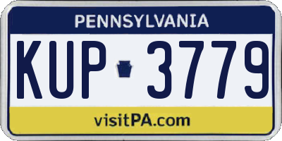 PA license plate KUP3779