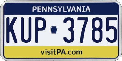 PA license plate KUP3785