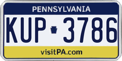 PA license plate KUP3786