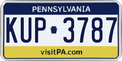 PA license plate KUP3787