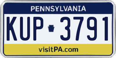 PA license plate KUP3791