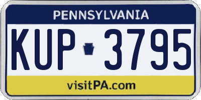 PA license plate KUP3795