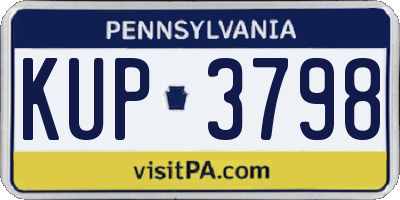 PA license plate KUP3798