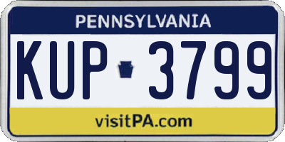 PA license plate KUP3799