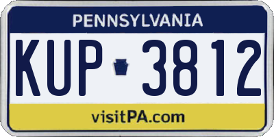 PA license plate KUP3812