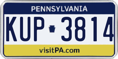 PA license plate KUP3814