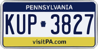 PA license plate KUP3827