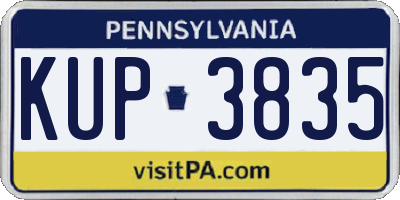 PA license plate KUP3835