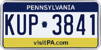 PA license plate KUP3841