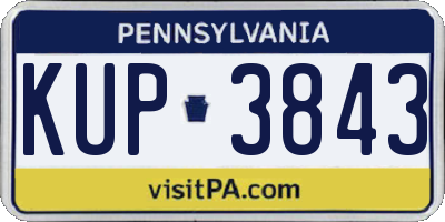 PA license plate KUP3843