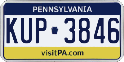 PA license plate KUP3846