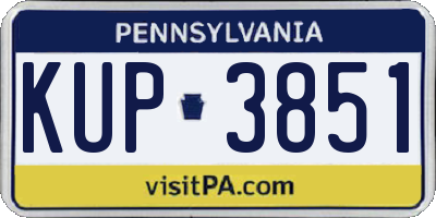 PA license plate KUP3851