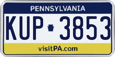PA license plate KUP3853