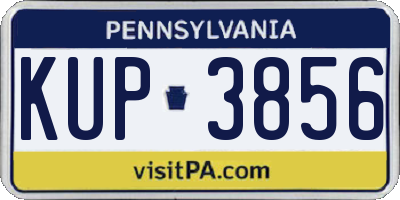 PA license plate KUP3856