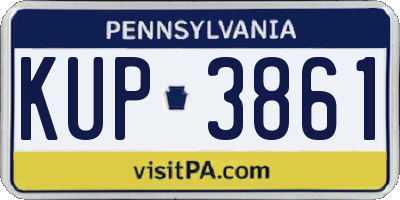 PA license plate KUP3861
