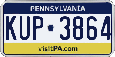 PA license plate KUP3864