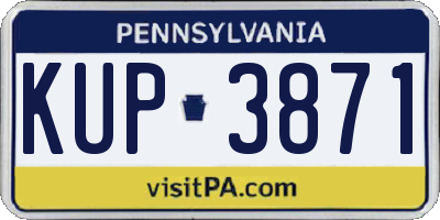 PA license plate KUP3871