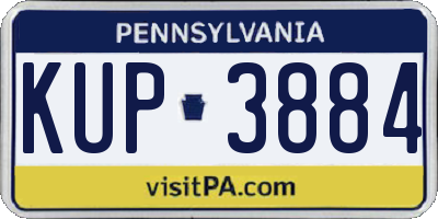 PA license plate KUP3884