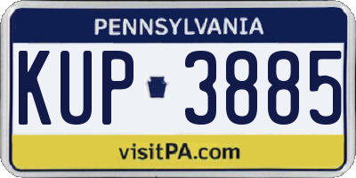 PA license plate KUP3885