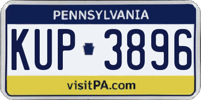 PA license plate KUP3896
