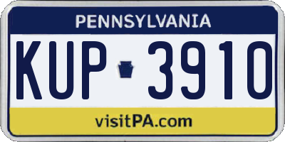 PA license plate KUP3910