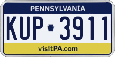 PA license plate KUP3911