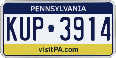 PA license plate KUP3914