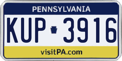 PA license plate KUP3916
