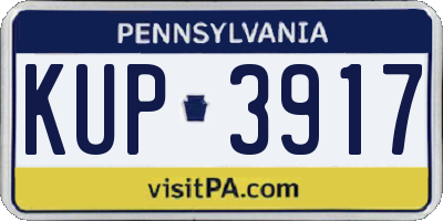 PA license plate KUP3917
