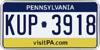 PA license plate KUP3918
