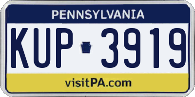 PA license plate KUP3919