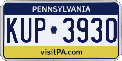 PA license plate KUP3930